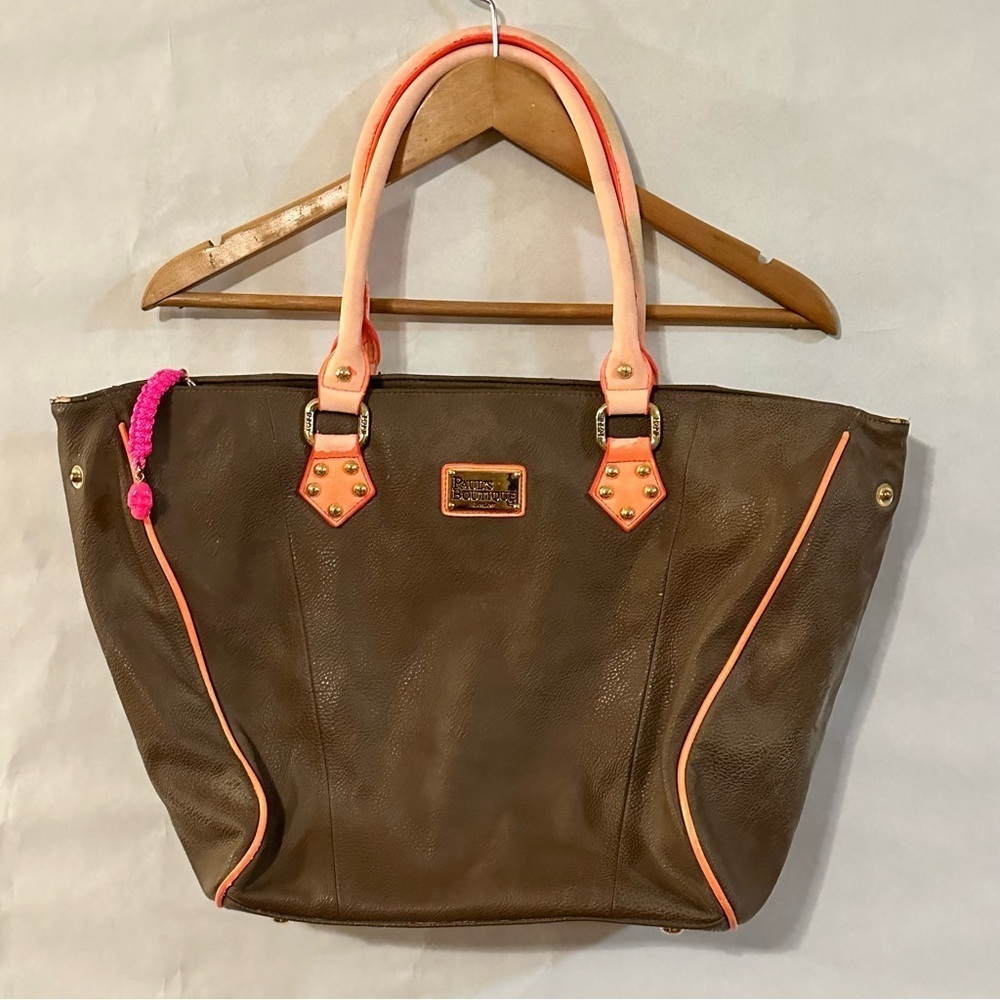 Paul’s Boutique London Brown and Pink Tote Bag Handbag Purse